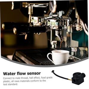 TEHAUX Sensor Water Flow Counter Liquid Flow Meter Fuel Meter Beverage Machine Flowmeter Water Flow Control Meter Control Water Flow Food Grade Plastic Fuel Oil G1