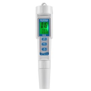 buzhi ph & ec & temp meter, new professional 3 in 1 multi-parameter water quality tester monitor portable pen type ph & ec & temp meter acidometer water quality analysis device
