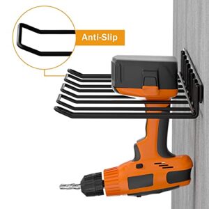 Drill Holder Wall Mount, Electric Drill Storage Rack Metal Garage Parts Tool Holder, Cordless Drill Storage, Power Tool Organizer