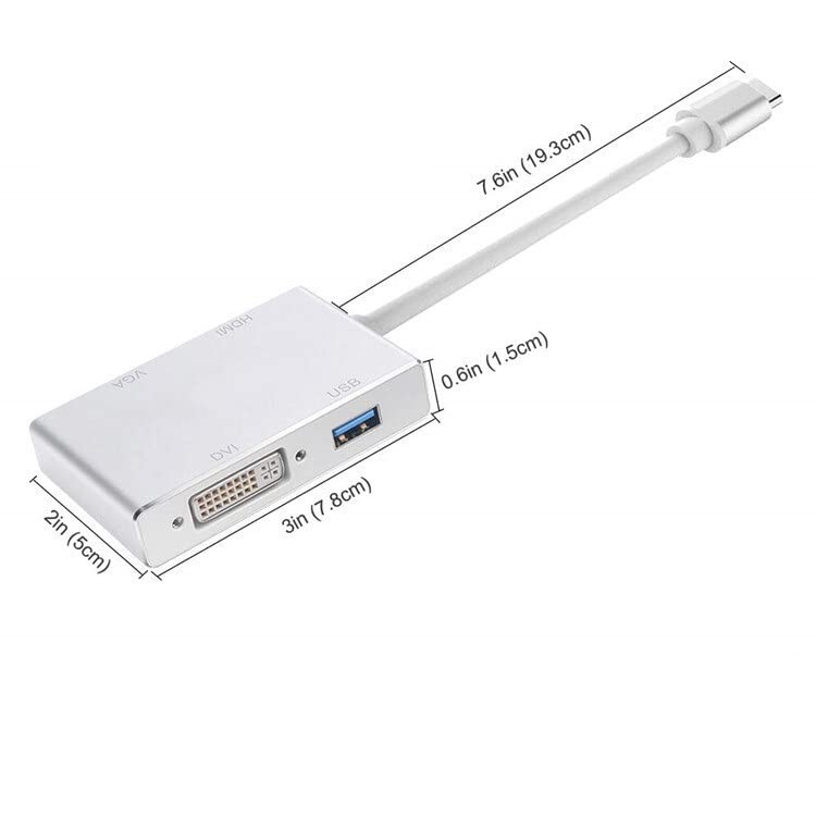 BRASSU 2 Type-c to hdmi+vga+dvi converters