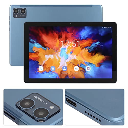 10.1in Tablet for Android 11,12GB RAM 256GB ROM,2.4/5GWiFi Octa Core CPU,8000mAh Rechargeable Mobile Calling Tablet for Gaming Office