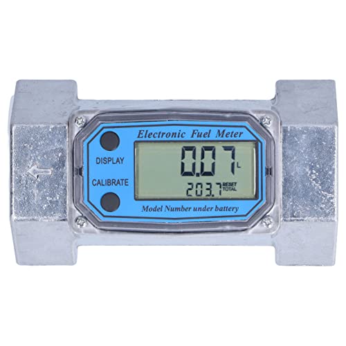 Ozgkee Turbine Flow Meter Electronic Digital Fuel Liquid Water Gas Oil Flowmeter 2in 2.3V to 3.3V