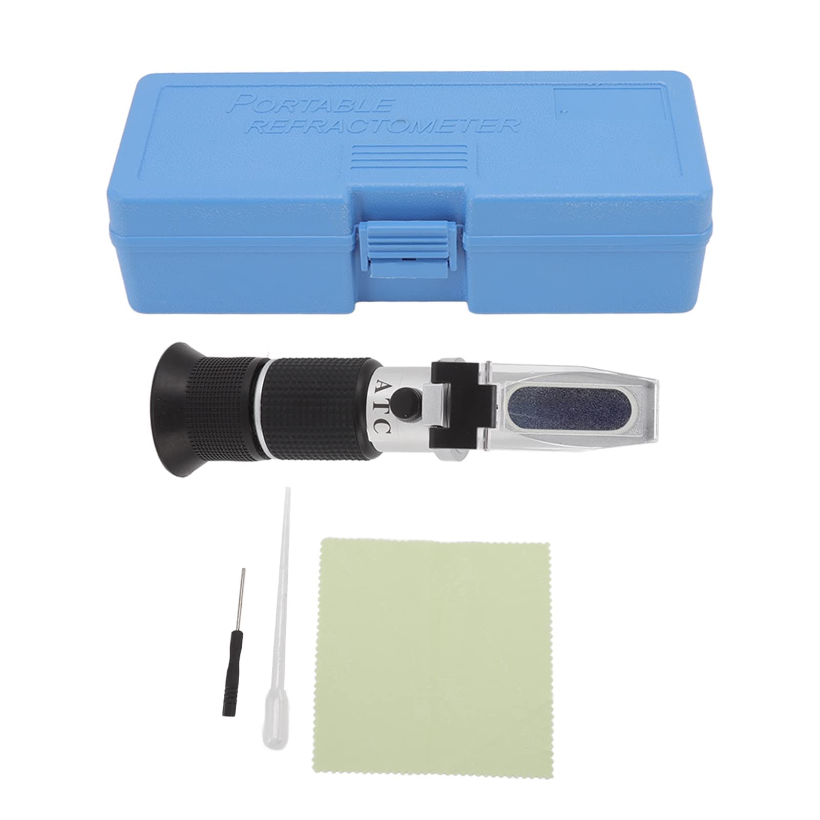 Brix Meter Refractometer, Efficient Portable 0‑80% Easy To Use Sugar Content Hydrometer Accurate Adjustable Lens for Industry for Fruit