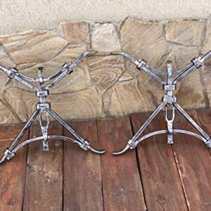 A set of 2 table legs, hand forged table legs