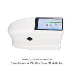 Spectrophotometer, Color Difference Tester Whiteboard Calibration Strong Analysis Accurate 3.5in Touch Screen for Whiteness Yellowness