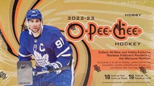 2022/23 upper deck o-pee-chee (opc) nhl hockey hobby box (18 pks/bx)