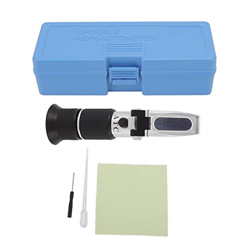 Brix Tester Refractometer, Efficient 0‑80% Clear Fruit Sugar Content Measuring Tool Adjustable Lens for Sugary Drink for Home