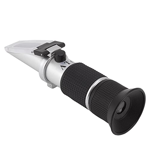 Brix Refractometer, Plastic Aluminum 3 in 1 Refractometer Clear Display Cover Plate Adjustable Eyepiece High Accuracy for Chemistry