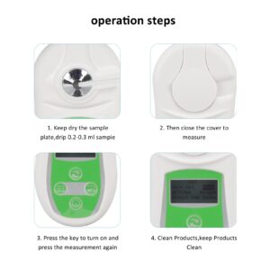 Brix Refractometer, Brix Reader Tester 0-32％ HD Backlight Display Easy to Use for Industry for Beverage