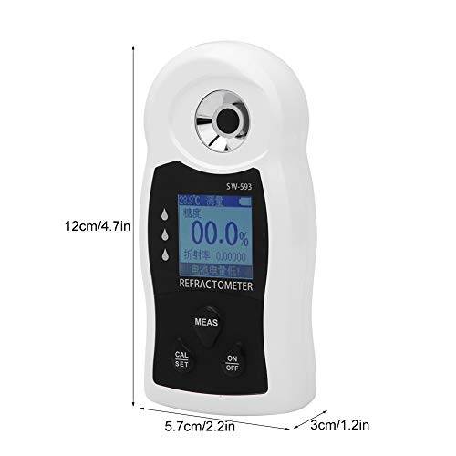 Saccharimeter, Accuracy Refractormeter Easy to Use Electronic Instruments Sensitive Response Fast Measurement Speed for Food for Fruit Sugar for Farmer