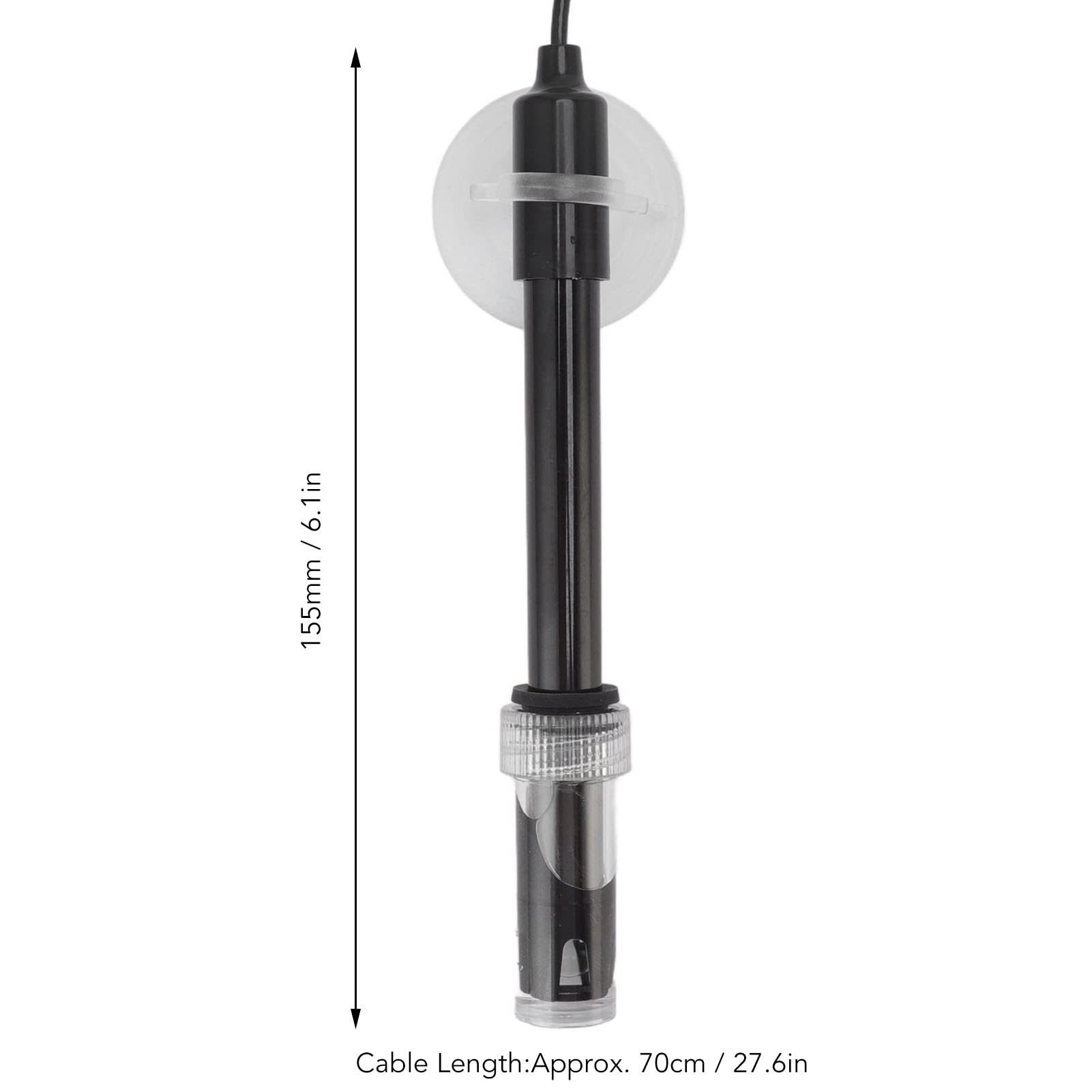 PH Electrode Probe Connector, Easy to Use Accurate Stable Measurement Small Portable Cable Length 70cm BNC Electrode Probe Connector for Hydroponics