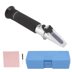 Aoutecen Liquor Refractometer, Fast Measurement Adjustable Eyepiece Cover Plate Calibration Screw Alcohol Refractometer Easy to Read 0‑80% Range for Beer Brewing