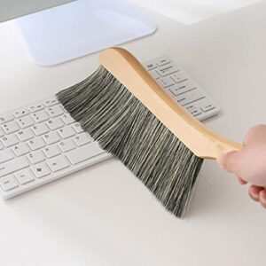 Cleaning Brush Scrubbing Brush Bristles Brush,Hand Brushes,Brush with Handle,Grout Tile Brush,Bed Brush Solid Wood Bristle Brush Anti-Static Dust Sweeper Brush Dusting Brush Pig Hair Mane Broom