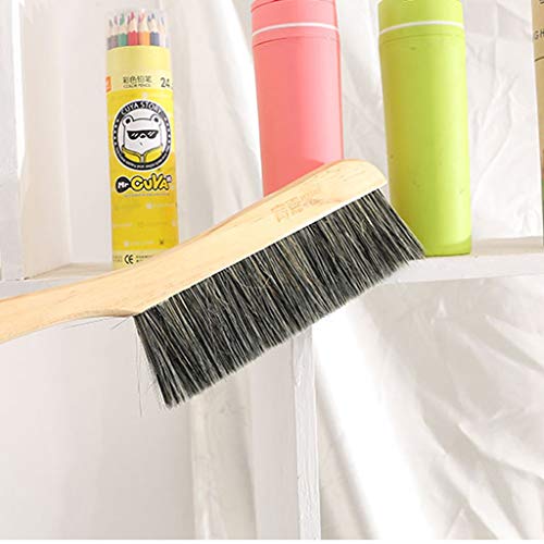 Cleaning Brush Scrubbing Brush Bristles Brush,Hand Brushes,Brush with Handle,Grout Tile Brush,Bed Brush Solid Wood Bristle Brush Anti-Static Dust Sweeper Brush Dusting Brush Pig Hair Mane Broom