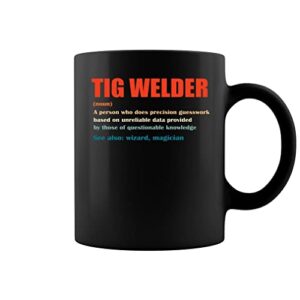 tig welder precision queswork vintage mug - two sides printed