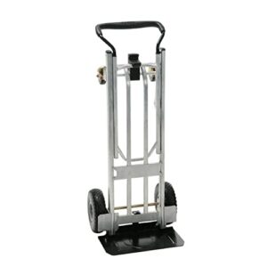 3-in-1 folding series hand truck/cart/platform with flat-free wheels silver