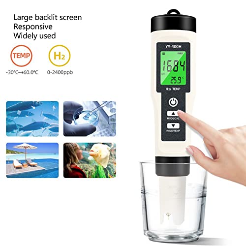 H2 Meter, IP67 Waterproof Water Quality Test Pen Portable Digital for Laboratory