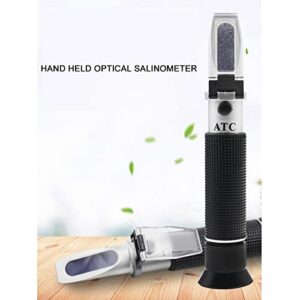 Salinity Meter, Salinity Refractometer 0‑100 PPT 1000‑1070 Compact, Easy to Use for Aquariums