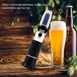 Brew Refractometer, Aluminum Alloy High Accuracy Beer Refractometer Easy Operation for Measurement