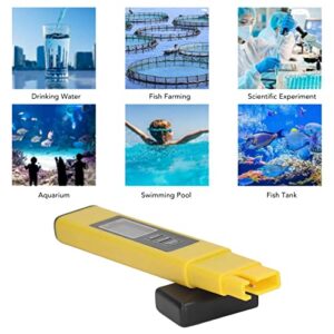 Water Quality Tester, Twocolor TDS Meter, Glass Electrode, Automatic Temperature Compensation, Alloy Probe for Aquarium
