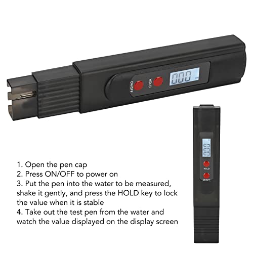 Digital TDS Meter, Backlight Function, Alloy Probe, TDS Detection Pen, Convenient Operation, Portable Large Aquarium Test Range