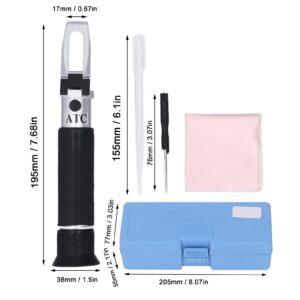 Salinity Refractometer, Salinity Meter 0‑100 PPT 1,000‑1,070 Rustproof for Marine Monitoring