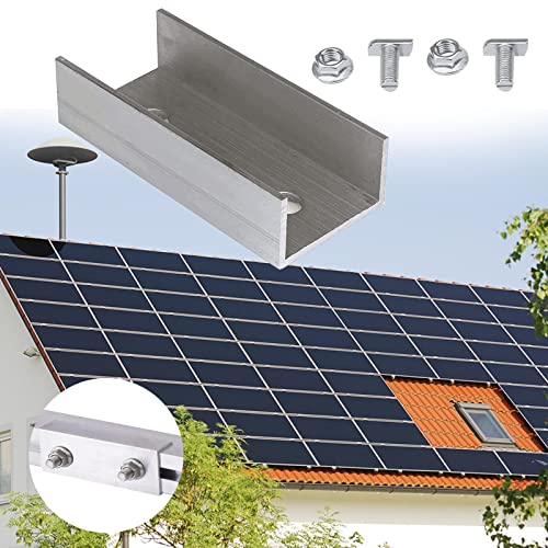 IEUDNS Aluminium PV Solar Panel Solar Module Rail Connector for Mounting Photovoltaic Mounting Rail