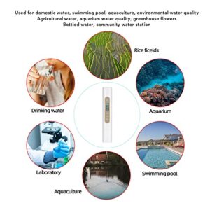 TDS Meter, Water Tester Automatic Temperature Compensation High Sensitivity Glass Electrode with Backlit for Aquaculture