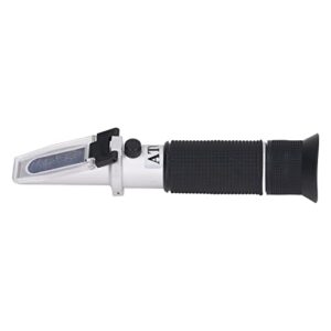 Brix Meter Refractometer, Aluminum Alloy ABS Rubber ATC Wear Proof Sugar Refractometer Tester for Factory