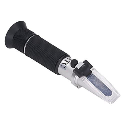 Brix Meter Refractometer, Aluminum Alloy ABS Rubber ATC Wear Proof Sugar Refractometer Tester for Factory