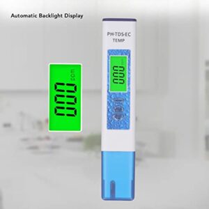 Water Quality Tester, Wide Test Range 4 in 1 TDS Meter Alloy Probe for Aquarium