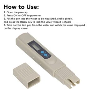 Digital TDS Meter, Water Quality Tester 0~9990 Ppm Portable Automatic Temperature Compensation Alloy Probe for Home