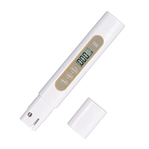 Water Quality Tester, 3 Key Celsius Fahrenheit Degree Digital Switch TDS Meter High Accuracy Automatic Temperature Compensation Portable for Swimming Pool