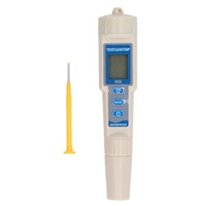 Water Quality Tester, Easy to Carry 4 in 1 Ergonomic Large Screen PH Meter for Aquaculture Lab