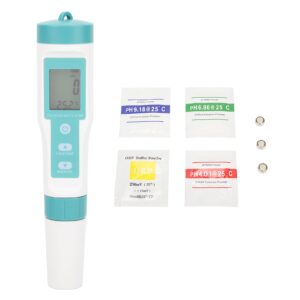 Digital Water Quality Meter, PH TDS Temperature EC Salinity SG ORP Water Quality Test Pen Backlit Display for Aquaculture