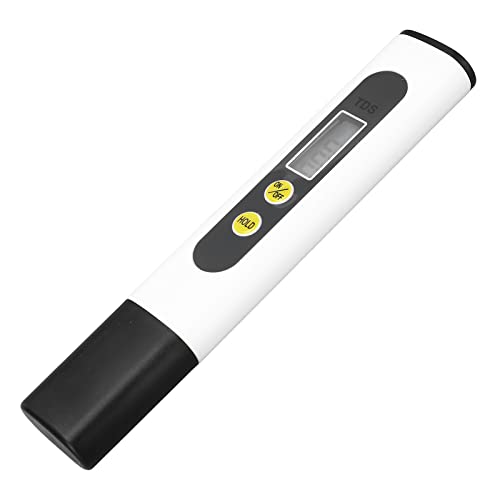 Digital TDS Meter, Auto Shutdown Sensitive Support One Key Lock Accurate Water Quality Tester Fast 0 to 9990ppm for Aquarium for Drinking Water