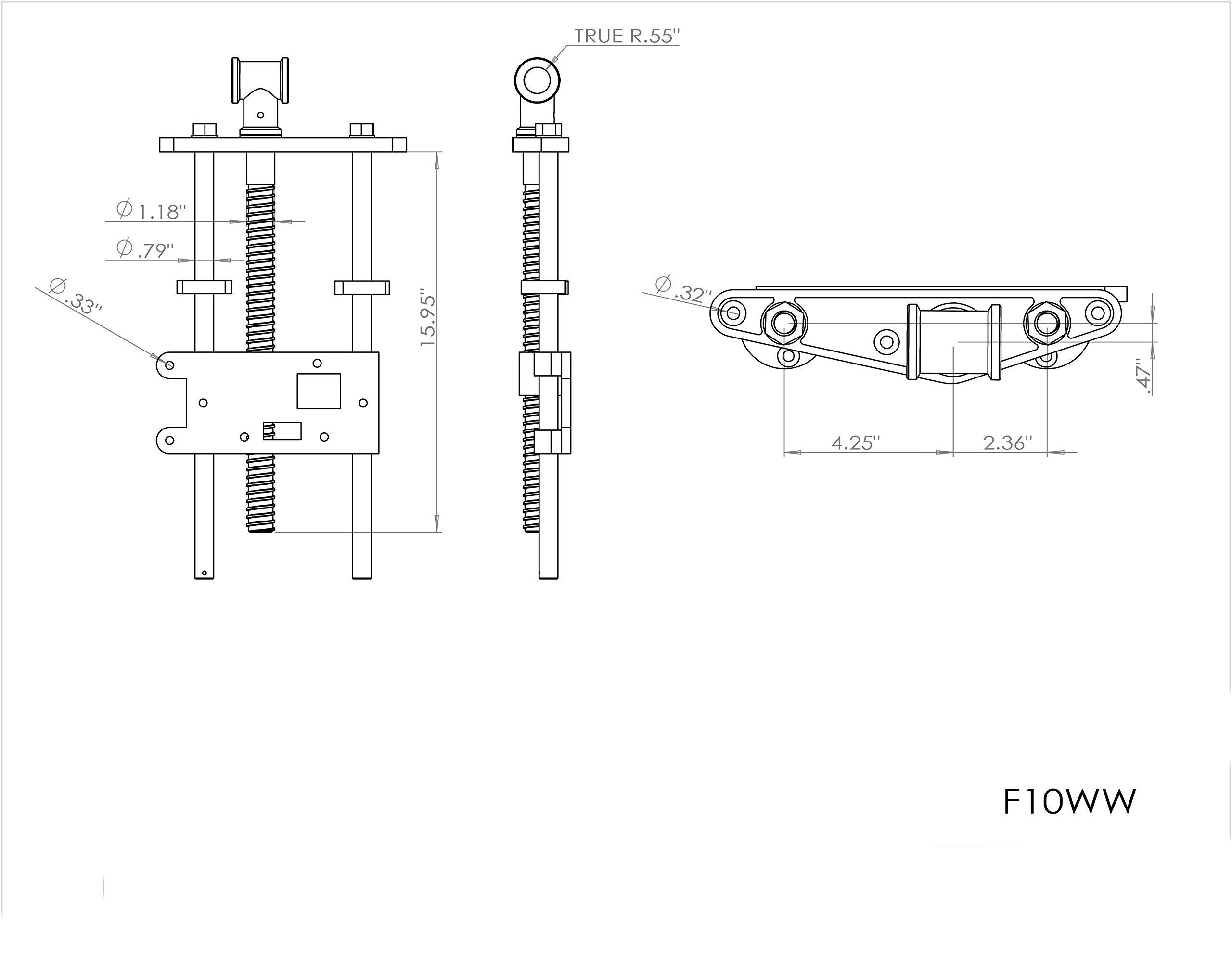 Yost Vises M9WW Rapid Action Woodworking Vise | Quick Release Lever for Quick Adjustments & Yost Vises F10WW Woodworker's Vise | Front Vise | 10 Inch Woodworking Tool | Cast Iron Body Construction