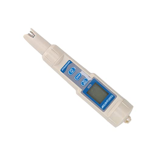 Intelligent Water Quality Tester, 4 in 1 PH EC TDS Temp Meter ABS Housing Large Display Screen Ergonomic Precise for Fish Hatchery for Aquaculture