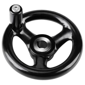 1PC 12x100mm Black Round 3 Spoke Hand Wheel for Lathe Milling Machine
