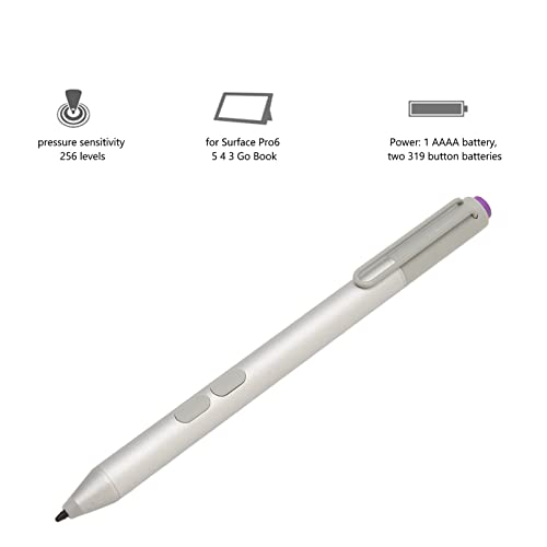 Silver Capacitive Stylus Pen Wireless Connection 256 Levels of Pressure Sensitivity Easy Access for Computer and Tablet