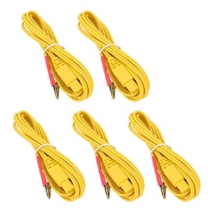 5pcs safe portable tens electrode wire replacement clip electrode wire for slimming massager