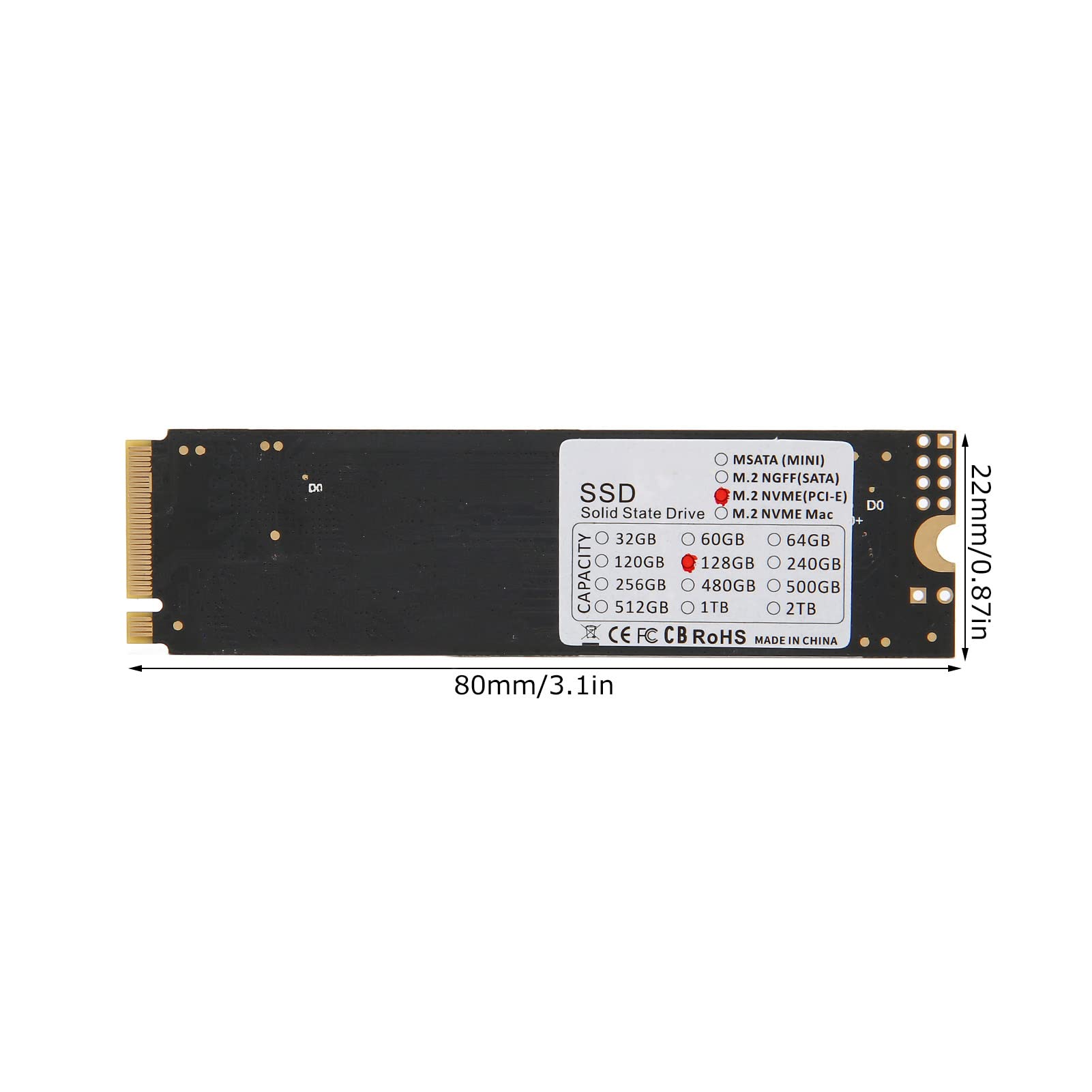 Zopsc-1 M.2 NVME 2280 EGM PCIE High Speed SSD Solid State Drive for Computer Desktop (512GB)