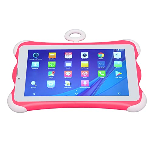 Toddler Tablet Pink 6000mAh Rechargeable Battery Eye Protection 7 Inch 1280x800 Kids Tablet for Study (US Plug)