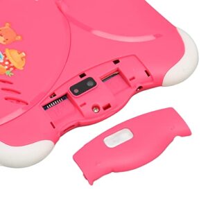 Toddler Tablet Pink 6000mAh Rechargeable Battery Eye Protection 7 Inch 1280x800 Kids Tablet for Study (US Plug)