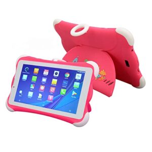 Toddler Tablet Pink 6000mAh Rechargeable Battery Eye Protection 7 Inch 1280x800 Kids Tablet for Study (US Plug)