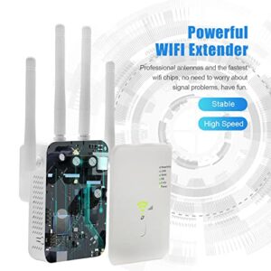 WiFi Extender, 1200Mbps WiFi Extenders Signal Booster for Home, WiFi Repeater Dual Band 2.4&5GHz, WiFi Booster and Signal Amplifier, with 4 * 3dBi Antennas/WAN/LAN Ethernet Port, Internet Booster