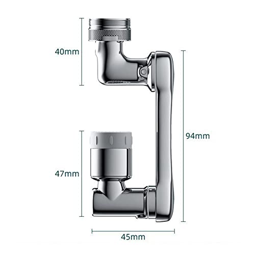 PSVOD Faucet Extender for Bathroom Sink Universal,1080 Faucet Extender Brass,Universal Splash Filter Faucet 1080 Rotating,2 Water Outlet Modes,for Sink Household