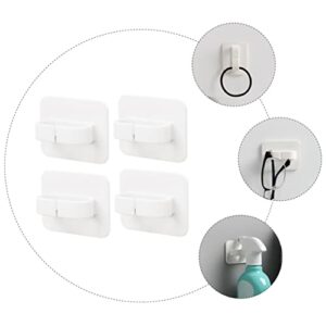 Healeved 4pcs Spray Bottle Hook Hooks for Keys Storage Hooks Wall Broom Holder Organizer Broom and Dustpan Hanger Spray Bottle Rack Holder Decorative Wall Hooks Multipurpose Wall Hook Robe