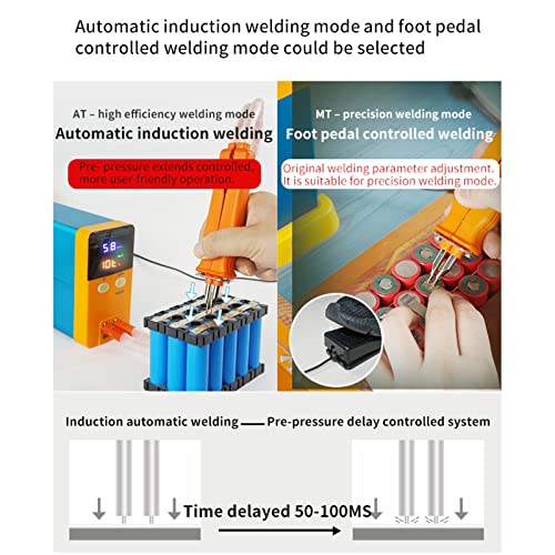 FOLOSAFENAR Capacitor Energy Storage Welding Machine, 11.6KW Power Low Power Consumption Large Capacity Pulses Spot Welder for Mobile Power Sources(US Plug)