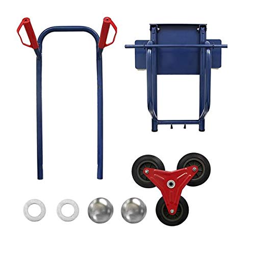 Appliance Hand Truck Warehouse Appliance Cart 440lbs Heavy Duty Stair Climbing Moving Dolly Hand Truck Portable Climbing Cart Blue & Red